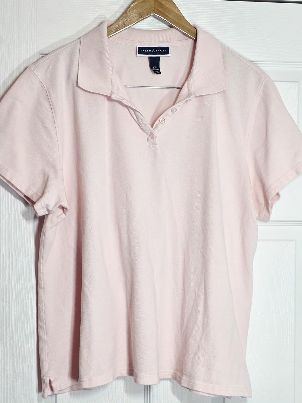 Karen Scott Polo Shirt Womens Size XXL Cotton Short Sleeve